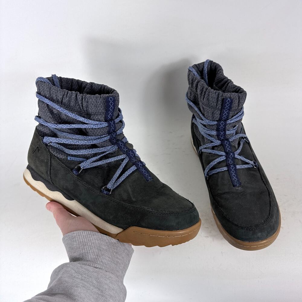 Forsake Scrunch Hiking Boots Women's 8.5 Black Suede Lace-Up Ankle Waterproof